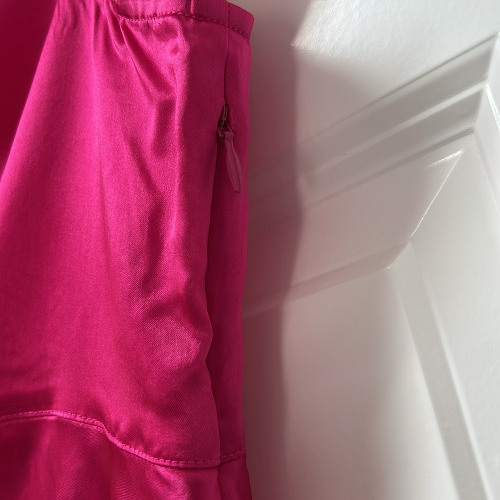 J. CREW NWT Pink Short Sleeve Satin Slip Dress with V-Neckline size 10 - Picture 5 of 9